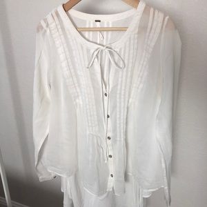 Free People white cotton top